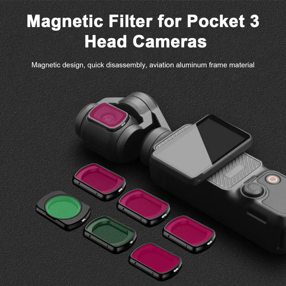 Double sided Multi layer Nano coating Camera Filter Camera Lens Filter Magnetic Lens Filter Kit for Osmo Pocket 3 True Color