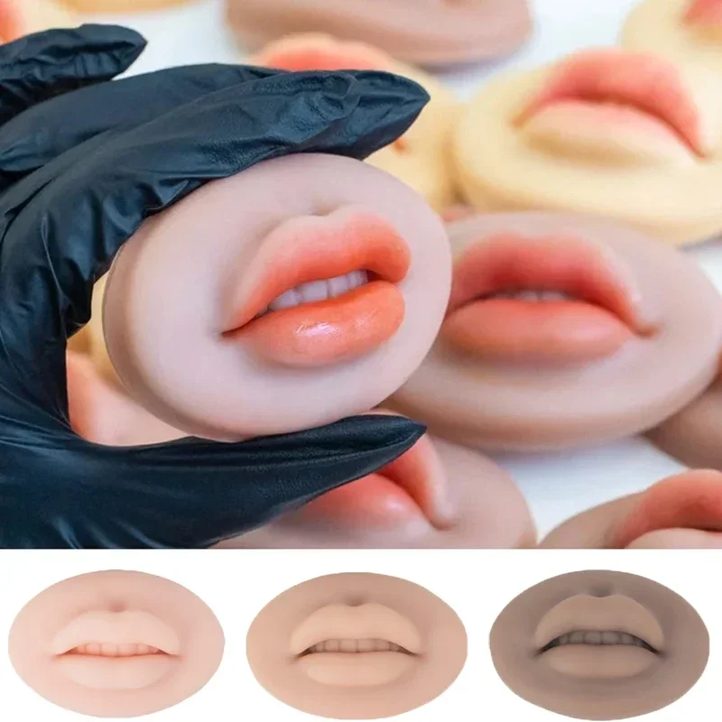 Microblading Reusable 5D Silicone Practice Lips Skin European Solid lip block For PMU Beginner Training Tattoo Permanent Makeup