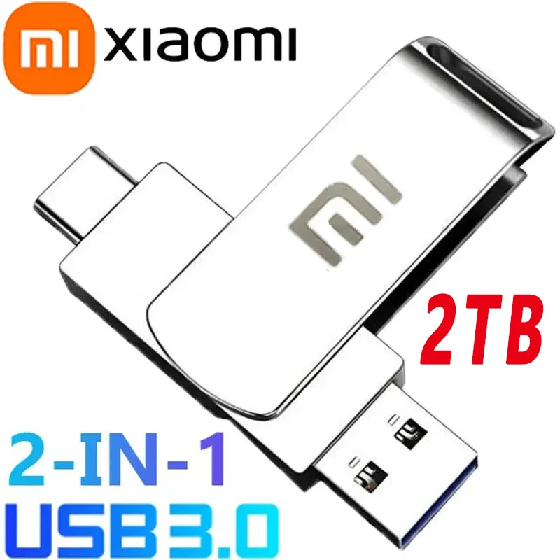 Xiaomi-Memoria USB 3,0 de alta velocidad, Memoria USB de 2TB, 512GB, 1TB, transferencia de Metal, SSD