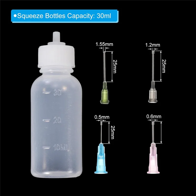 A22F-1 Oz 정밀 애플리케이터 병, 8Pcs 30Ml 바늘 팁 스퀴즈 병 소형 스퀴즈 병 미니 바늘 병 뚜껑