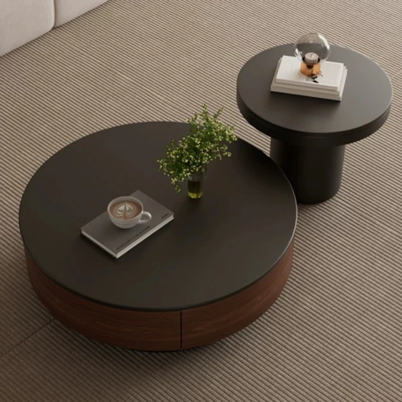 Small Vintage Coffee Table Funky Round Low Floor Center Tables Storage Bedroom Mesas De Centro De Sala Living Room Furniture