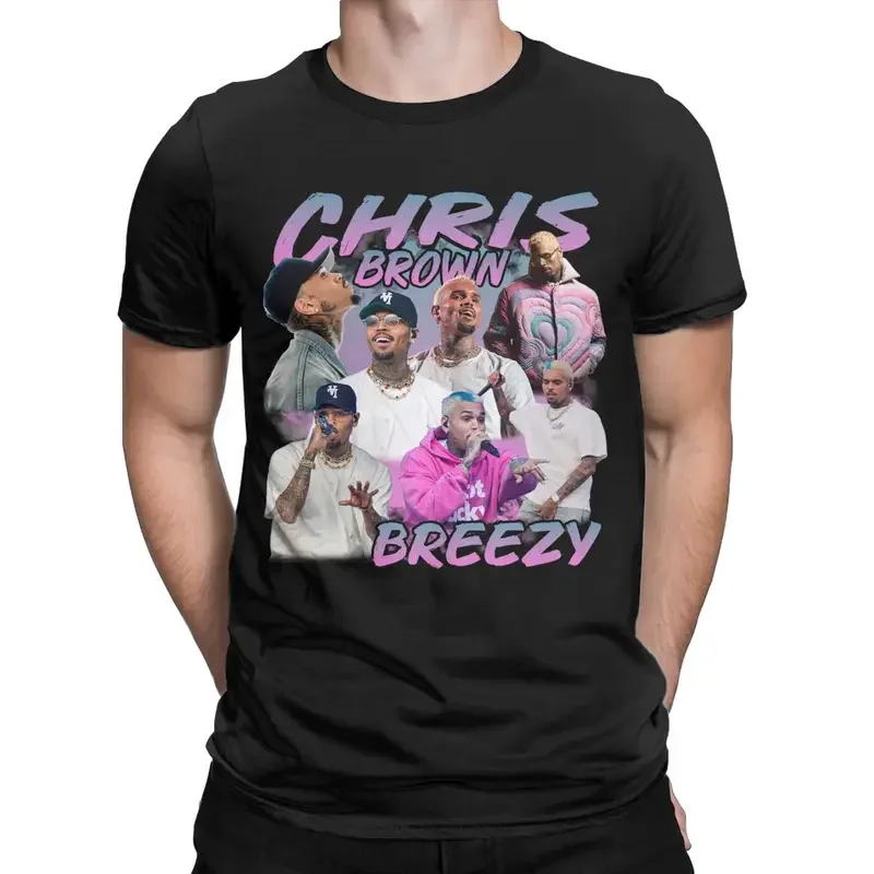 Y2K All Seasons Men Women Chris Brown Bootleg 90S T Shirts Apparel Hip Hop Homage Cotton Tops T- Humorous Tee Shirt