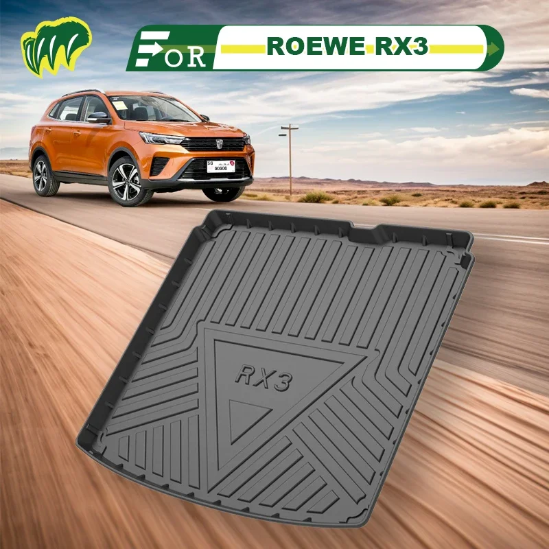 For ROEWE RX3 PRO 19 2020 2018-2021 Custom Fit Car Trunk Mat All Season Cargo Mat 3D Shape Laser Measured Trunk Protection Liner