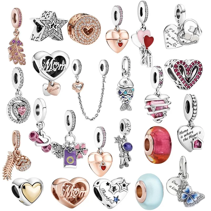 

New High quality DIY beads 925 Sterling Silver Fit original charm bracelet classic luxury ladies jewelry Christmas Gift