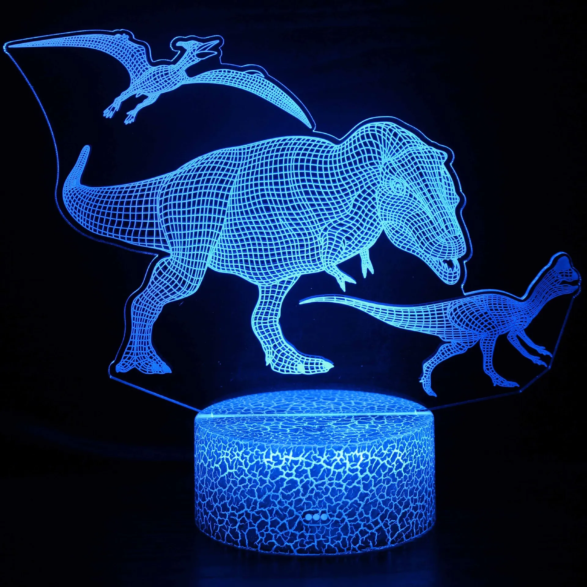 3D Dinosaur Lamp for Boys Acrylic Led Night Light Kids Room 7 Colors Changing Nightlight Child Dinosaur Gifts Toys for Birthday