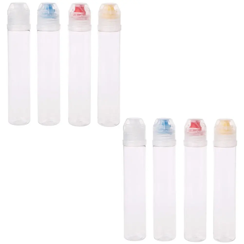 

8Pcs Portable Travel Sauce Bottles Plastic Reusable Squeeze Containers Salad Dressing Dispenser Condiment Storage Bottle Leak