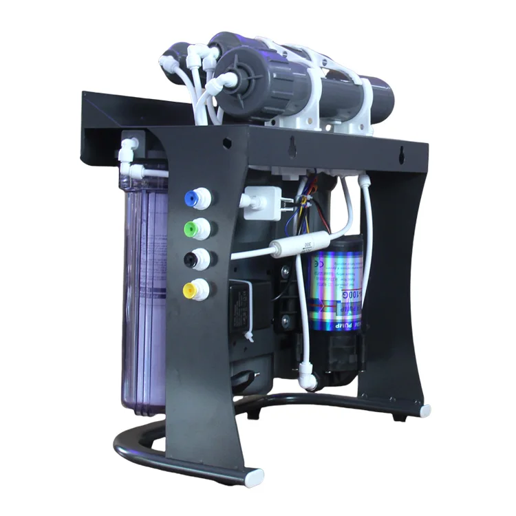 7-Stage Activated Carbon Reverse Osmosis Water Purifier System for Effective Filtration Dual Pressure Gauge