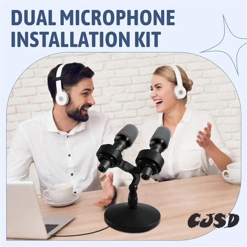 

CJSD-Universal Dual Microphone Kit With Twin Support Stand And Shock Mount For Recording Studios