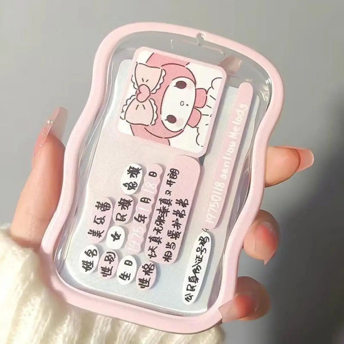 

My Melody Pink Twisted Lanyard Id Transparent Card Holder Cute Campus Accessory for Students Stylish School Gear Decoration Gift