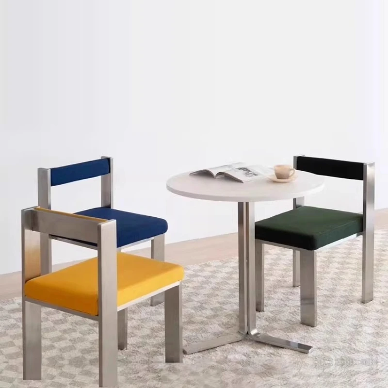 

Upholstered Italian Dining Chairs Waterproof Metal Luxury Leather Dining Chairs Italian Sturdy Sillas Comedor Furniture Home