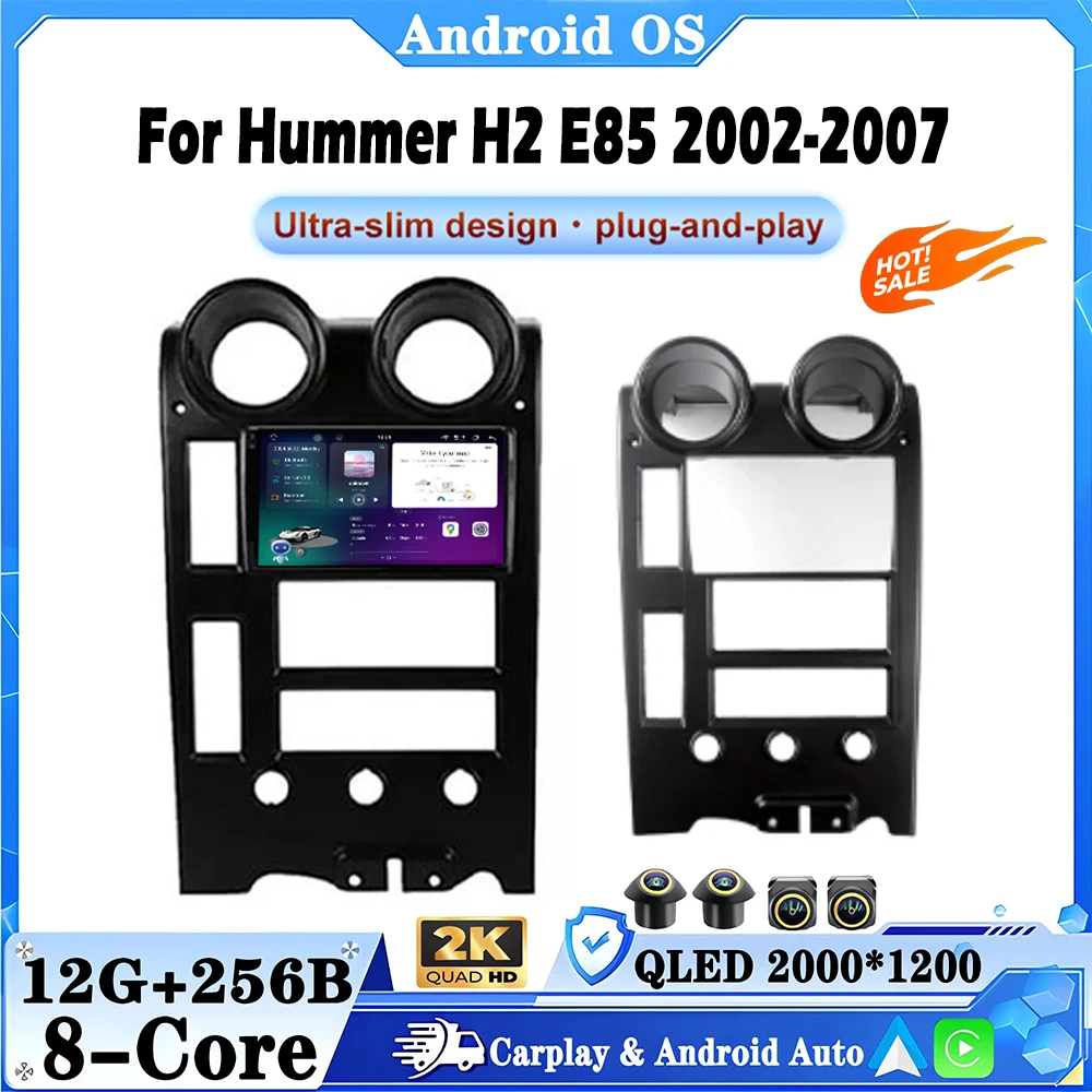 9 "para Hummer H2 E85 2002-2007 Radio de coche reproductor de vídeo Multimedia navegación GPS Android 16 DSP Auto Carplay