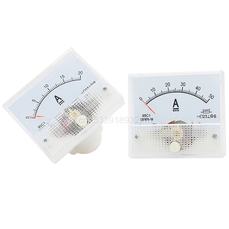 

1Pcs Ammeter 85C1 DC Analog Current Meter Panel Mechanical Pointer Type 1A 5A 10A 20A 30A 50A 75A 100A 150A 200A 250A 300A 500A