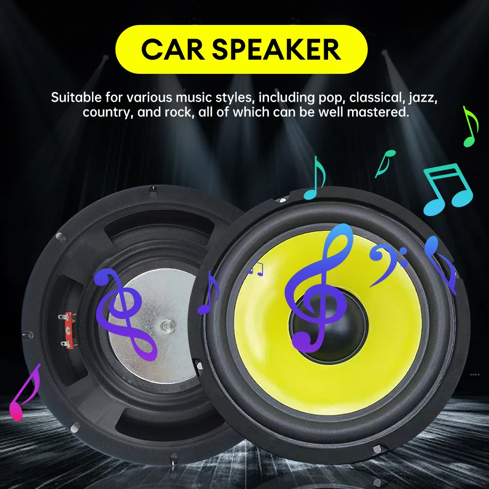 6 inch Car Audio Speaker Coaxial Subwoofer 300W High Power Automotive Audio HiFi Music Full Range Frequency Car Stereo Speaker