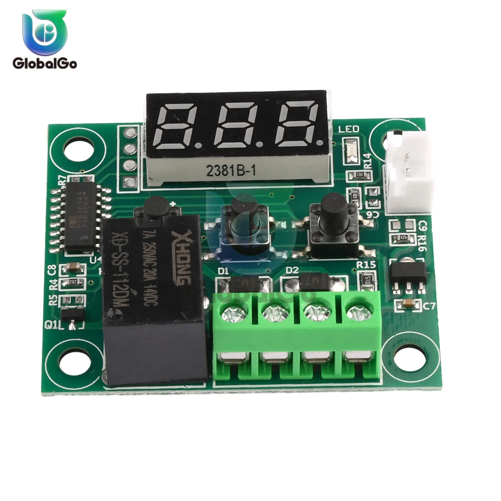 W1209 Digital LED DC 12V Heat Cool Temp Thermostat Temperature Control Switch Module On/Off Controller Board + NTC Sensor