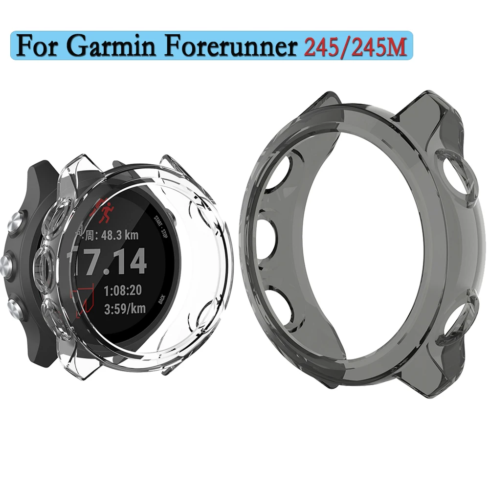 

Watch Case For Garmin Forerunner 245 Flexible Hollow Protector Shell Coverage Soft Watch Protection For Garmin Forerunner 245M