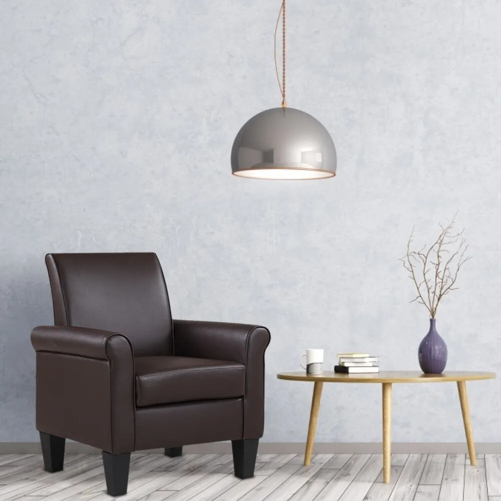 

Modern artificial leather accent chair for single person sofa interior of living room armchair