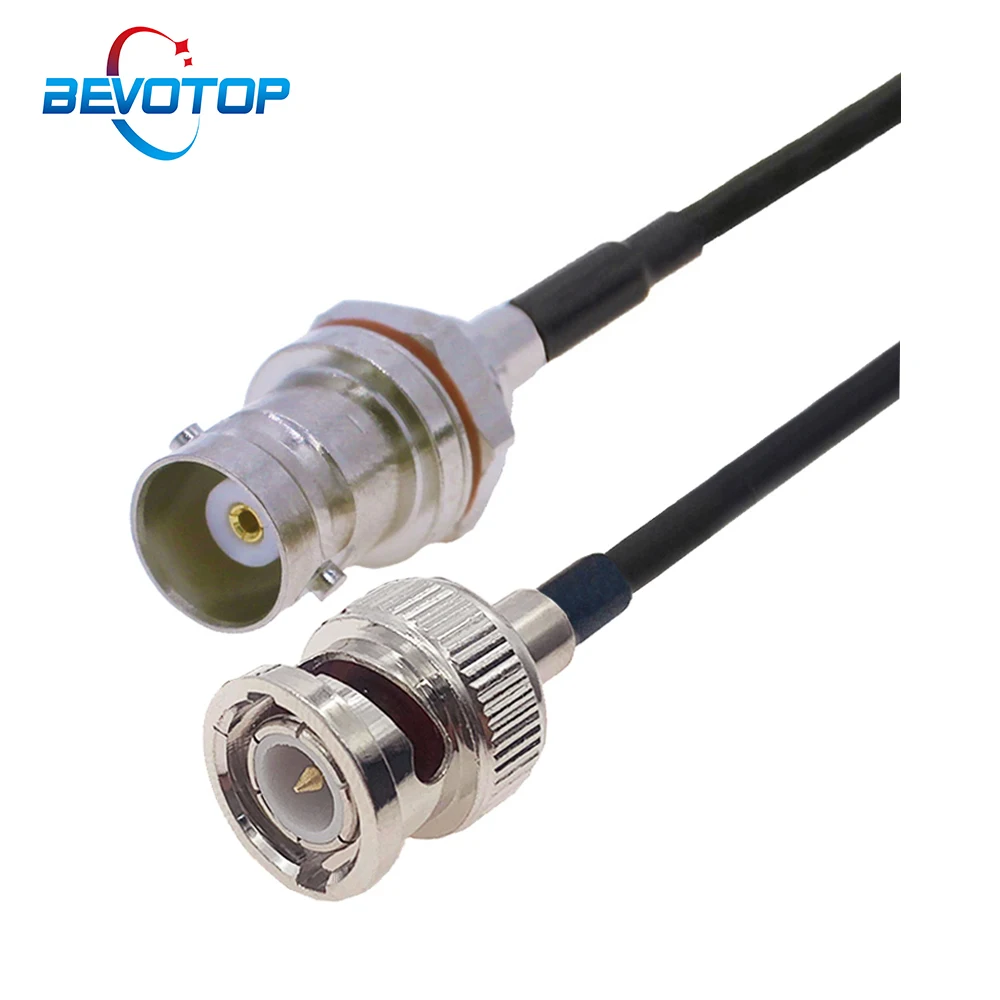 RG174 Kablo BNC Erkek Fiş BNC Dişi Vidalı Jack Konnektörleri 50 Ohm RF Koaksiyel Uzatma Jumper Kablosu CCTV Video Kamera için