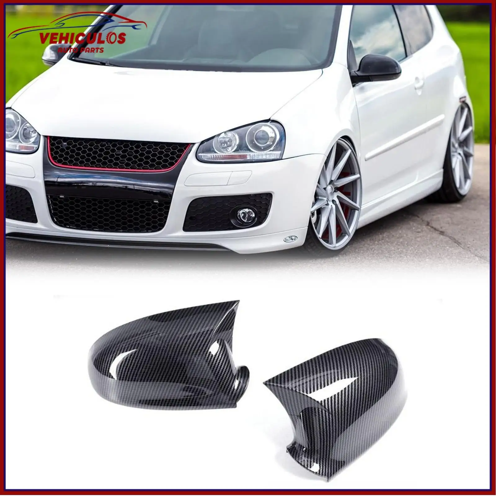 2 قطعة غطاء مرآة الرؤية الخلفية للسيارة VW Golf MK5 GTI 2003 - 2009 اكسسوارات السيارات دروبشيبينغ بالجملة جودة عالية