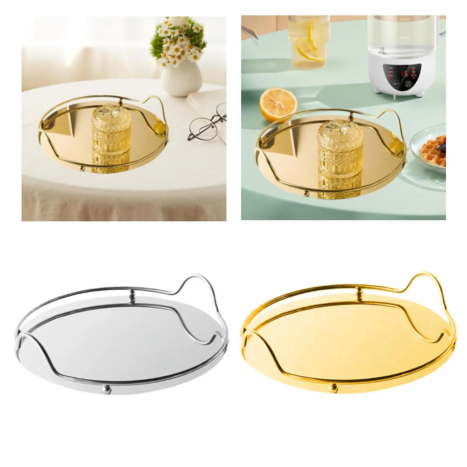 

Dresser Makeup Tray Luxury Tray for Vanity Dressing Table Countertop