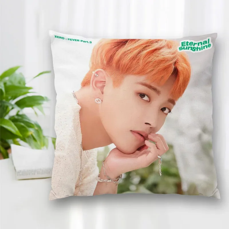 Hot Sale Custom Decorative Pillowcase Hongjoong Ateez Square Zippered Pillow Cover Best Nice Gift 20X20cm 35X35cm 40x40cm