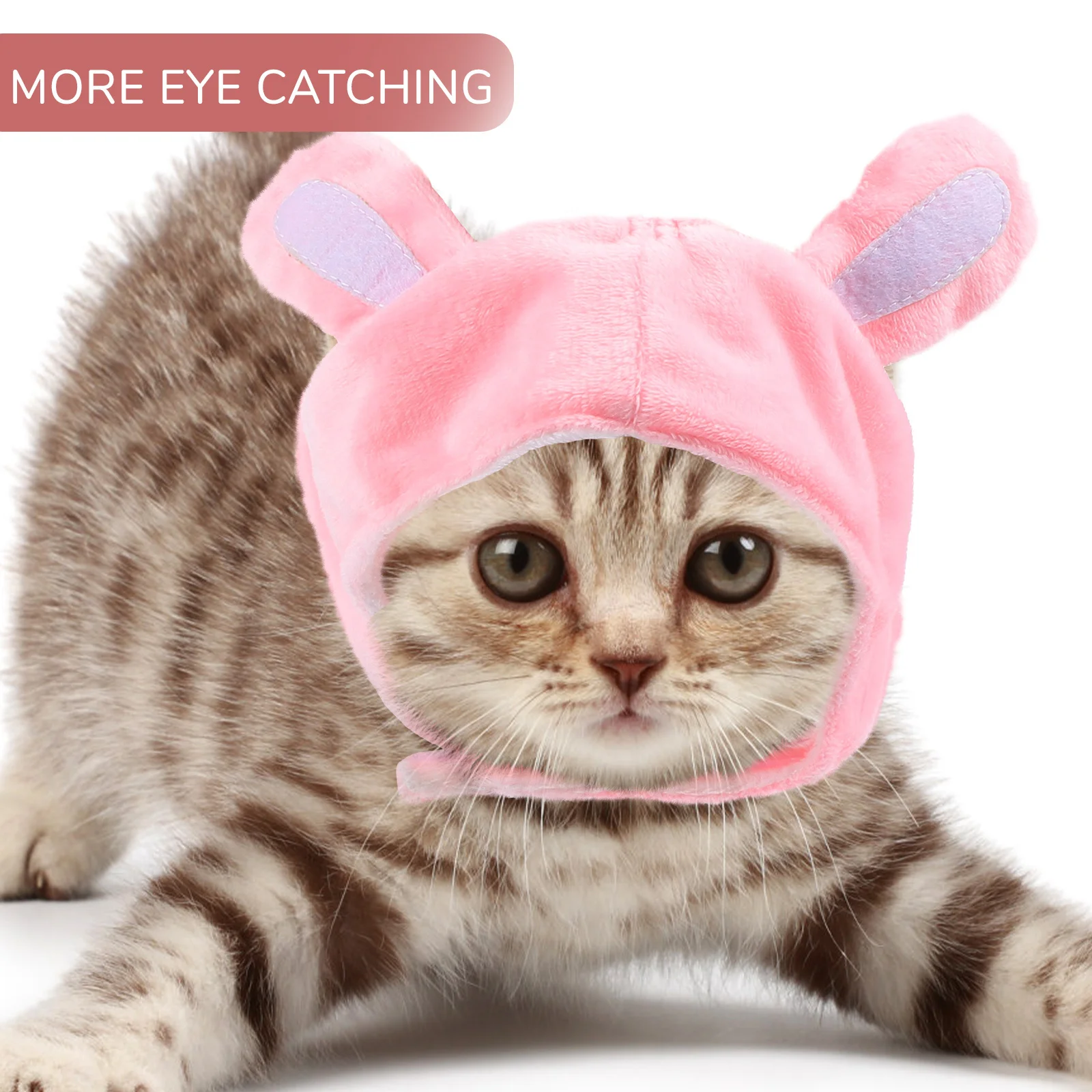 Pet Headgear Cat Bunny Ear Easter Decoration Lightweight Stylish Headwear for Cats Dogs Cat Ear Warmer Hat for Cats