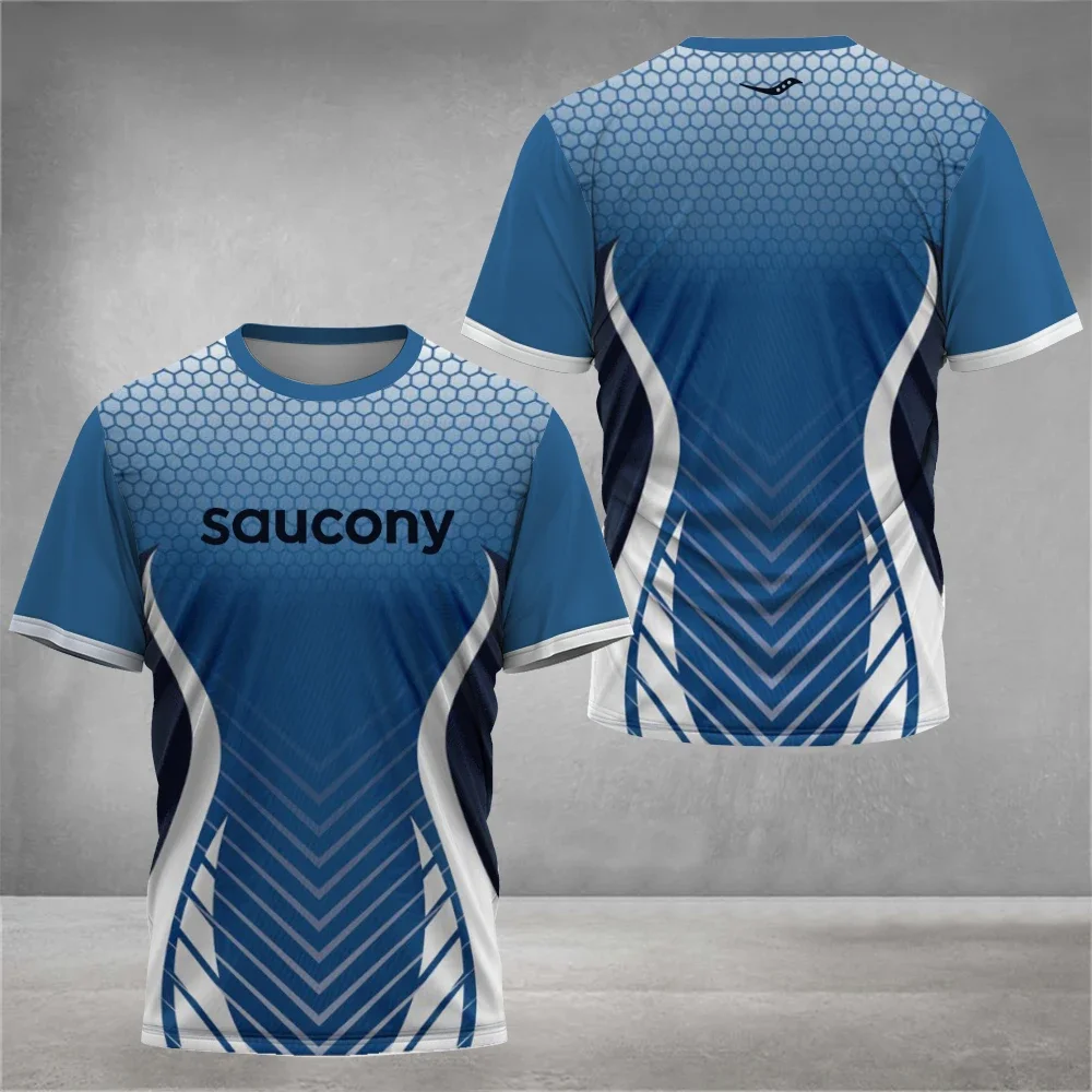 

2025 Summer men's sports running T-shirt quick drying short sleeved clothing outdoor exercise tennis hiking training T-shirt