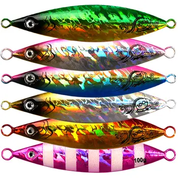 鐵板勺形路亞餌 20克 30克 40克 60克 80克 100克 150克 200克 岸釣路亞餌 海鱸魚快速下沉餌 顫泳餌 6 最佳銷售 200克魚鉤 - №4