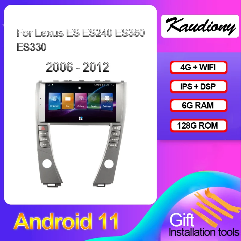 

Kaudiony Android 11 For Lexus ES ES240 ES350 ES330 Car DVD Multimedia Player Auto Radio GPS Navigation 4G Stereo DSP 2006-2012