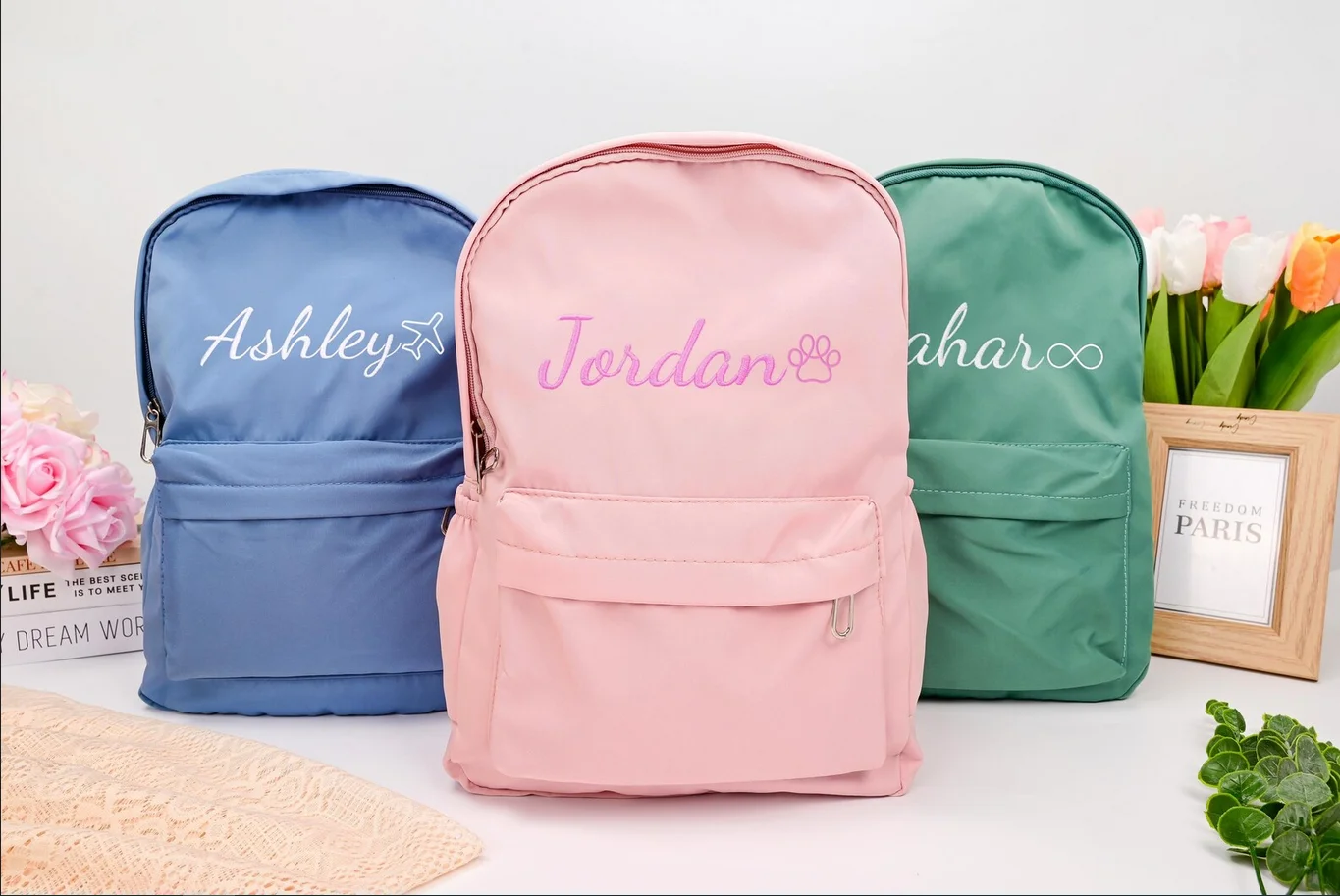 Custom Name Monogrammed Toddler Backpack Personalized Embroidered School Bags for Kids Back to School Children's Backpack