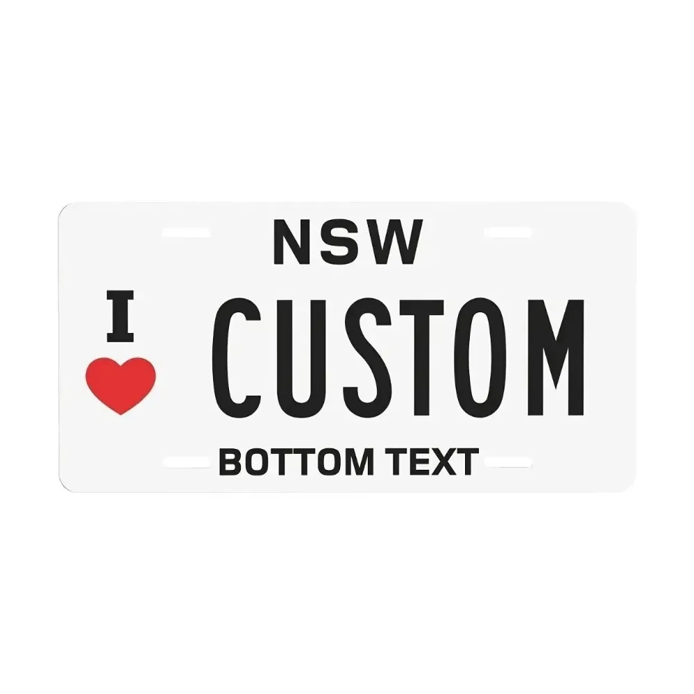 CIFbuy [2D Flat] Custom I Love Heart Metal Sign,Personalized Text Wall Decor (Only For Decoration)