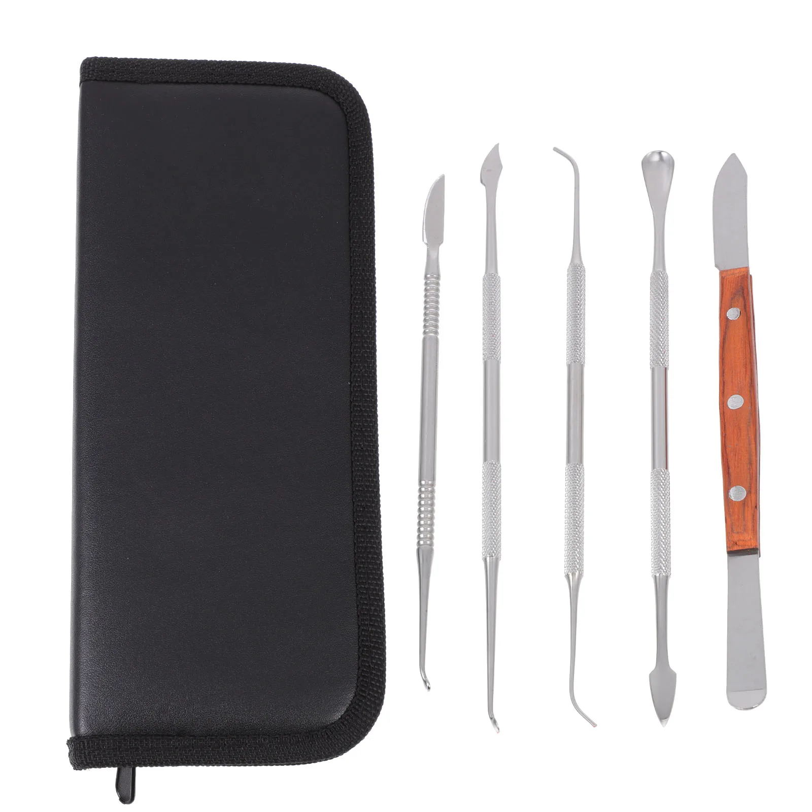 

1 set 1 Set Carving Tools Set Stainless Steel Black Spatula Wax Sculpting Kit Dental Wax Tool Clay Sculpting Kit Cleaning Tools