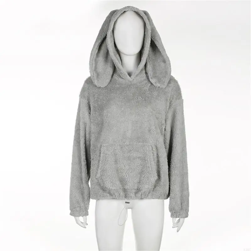 R3MC printemps automne femmes sweat polaire oreilles lapin pulls pulls décontractés