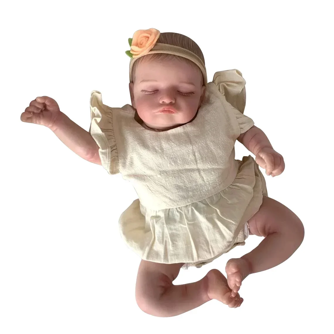 20inch 50cm Realisitc Real Looking Sleeping Newborn Reborn Baby Girls Dolls Rosalie  with Hand-Drawing Hair