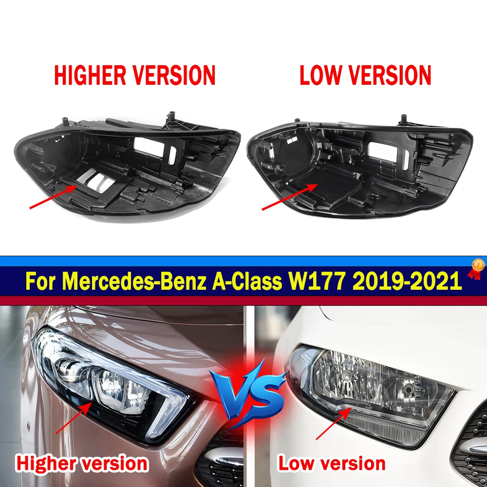 

For Mercedes-Benz A Class W177 W257 A180L A180 A200L A200 2019 2020 2021 2022 Car Headlight Housing Rear Light House Lens lShell