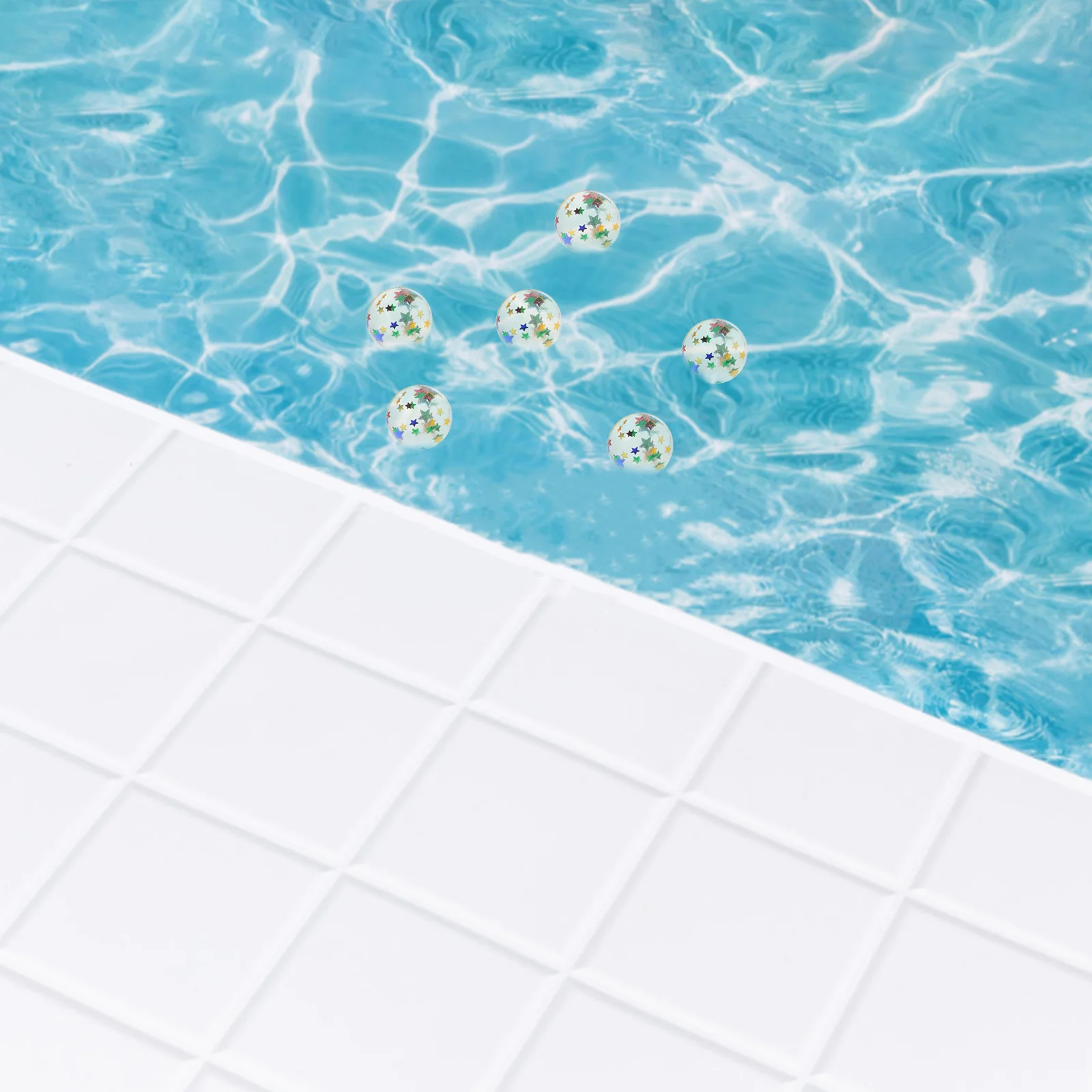 100 Stück schwimmende Bälle, lebendiges Springen, Schwimmbad, Spiele, Sommerspielzubehör, schwimmende Hüpfbälle
