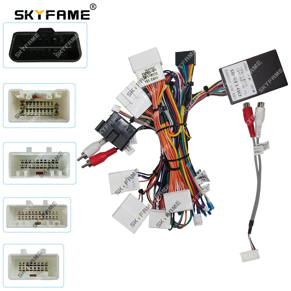 

SKYFAME Car 16pin Wiring Harness Adapter Canbus Box Decoder Android Radio Power Cable For Lexus RX ES OD-LES-03