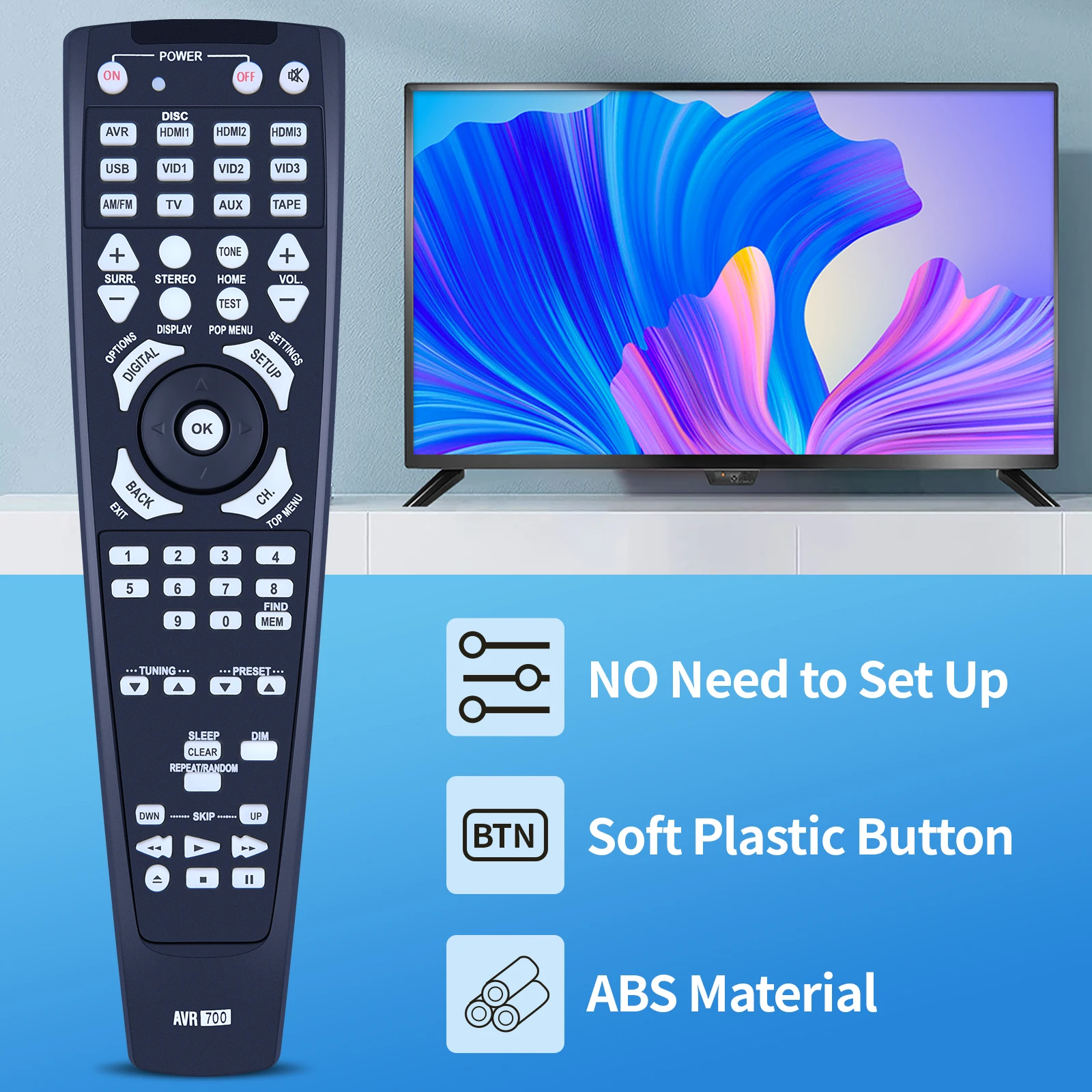 Remote control for Harman Kardon AVR142 AVR142230 AVR155 AVR156 AVR700 AVR70C AVR134 AVR225 Sound Stereo AV Receiver