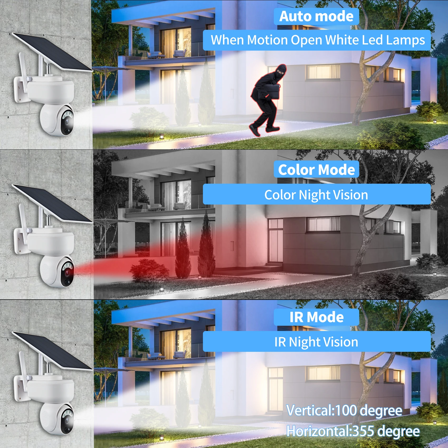 Gadinan sem fio ao ar livre WiFi câmera de segurança solar 8 canais H.265x NVR kit de câmera de rede de segurança de vídeo