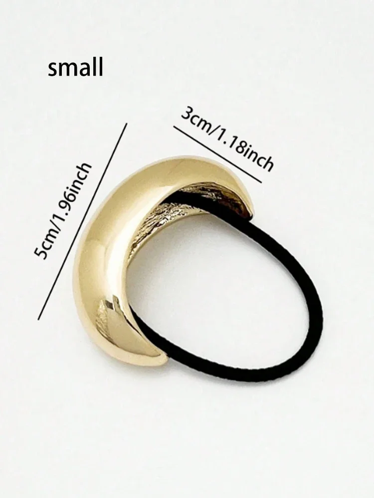 1pc moda punk geométrico metal headb rabo de cavalo scrunchie para mulheres simples acessório de cabelo elástico scrunchie bandana