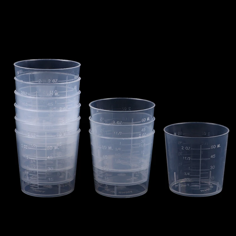 10 Pcs 60ML /20 Pcs 30ml Plastic Graduated Measuring Cups Clear Liquid Containers Kitchen Measuring Cup Tools