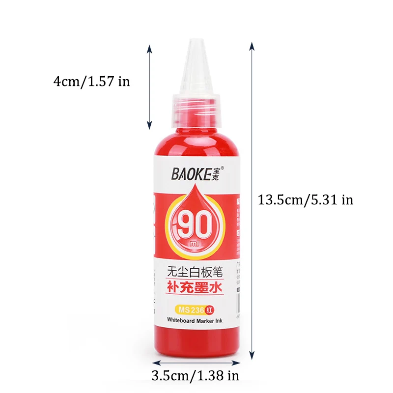 1 коробка, 90 мл, сменные жидкости для маркеров для досок, красные, синие, черные цвета, совместимые со всеми стираемыми маркерами для досок