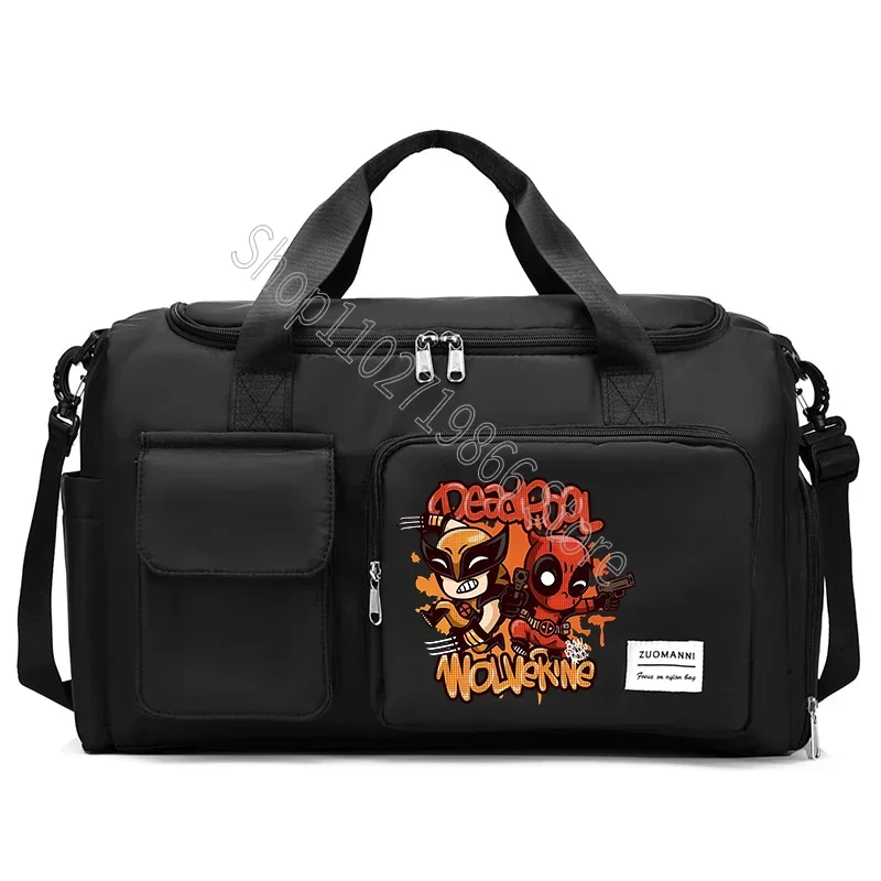 Deadpool & Wolverine Travel Bag Marvels Handbags Graphic Print of Movie Characters Gym Bags Large Capacity Portable Handbag Gift