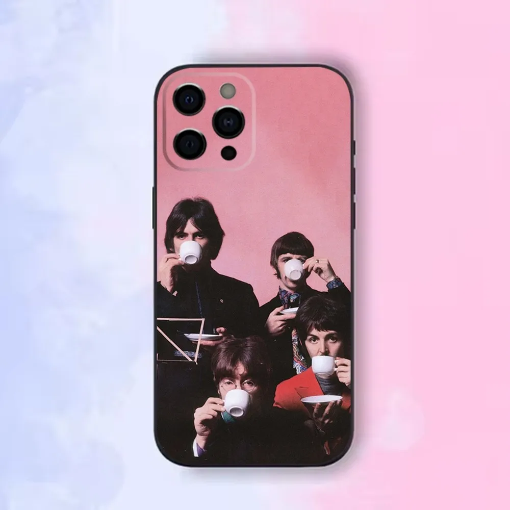 Band T-The-B-BeatlesS-S Phone Case For iPhone16,15,14,13,12 Mini 11 Pro XR,X,XS,MAX 7,8 Plus Silicone Cover Soft Black