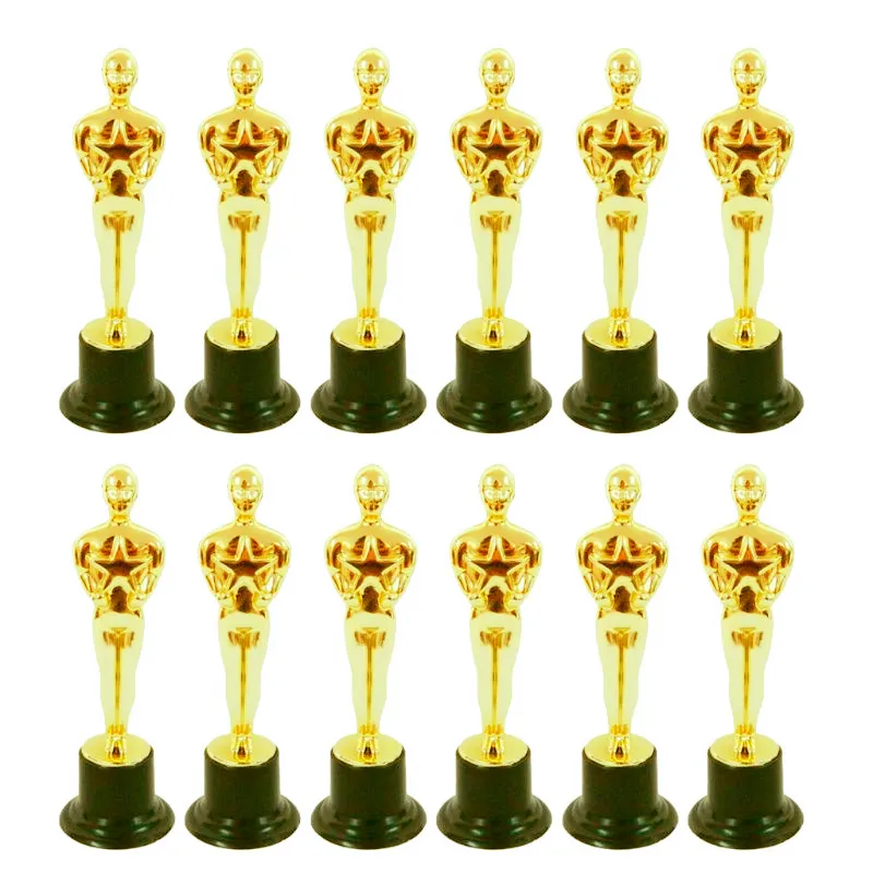 

Oscar Statuette Toy Golden Trophies Reward Cookie Pottery Reusable Baking Decoration Accessories Motivating Children's Gifts