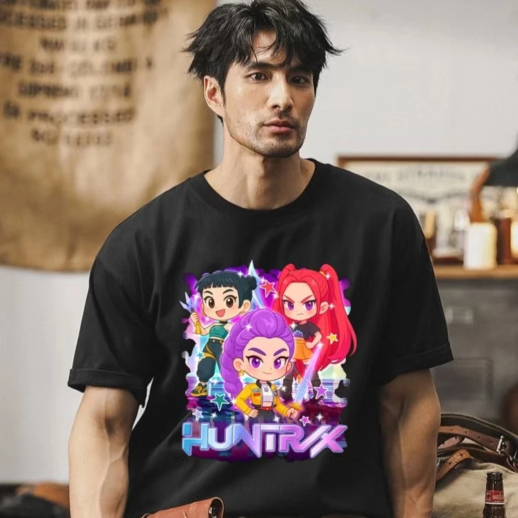 

Kpop Huntrx Rumi Mira Zoey футболка с синим тигром, пара нарядов, топы для влюбленных, женщин, мужчин, взрослых, аниме, карнавальный костюм