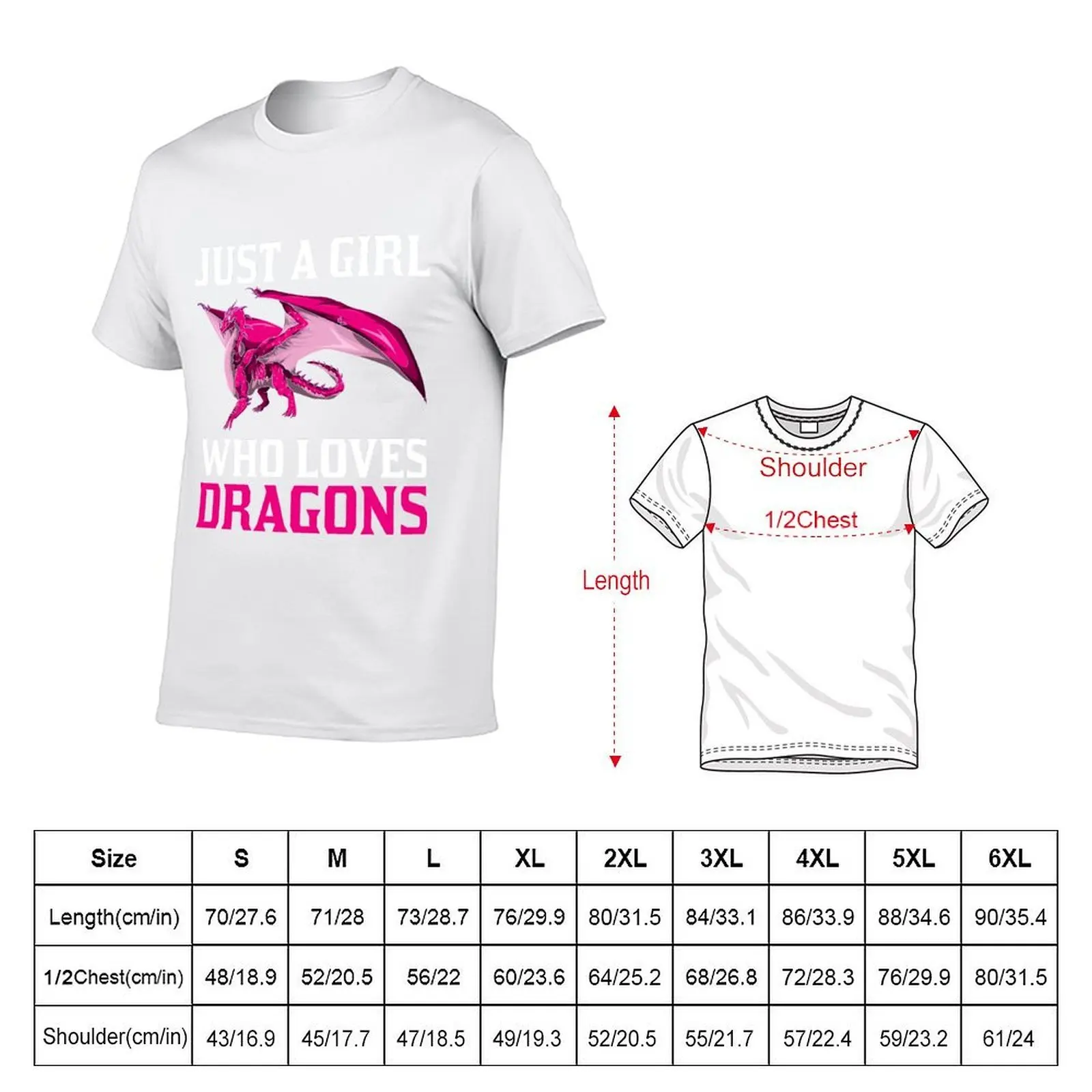 Kaus Just A Girl Who Loves Dragons Kaus Pria Kasual Kaus Katun Pria