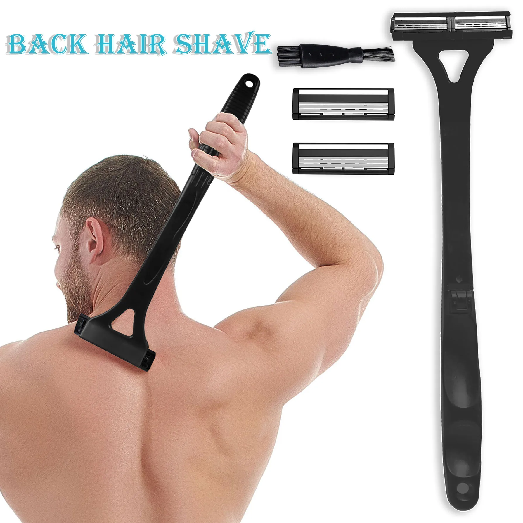 

Men Back Shaver Razor Male Machine Hair Shaver Safety Long Handle Foldable Trimmer Body Leg Handle Removal Shaving Razor Tools