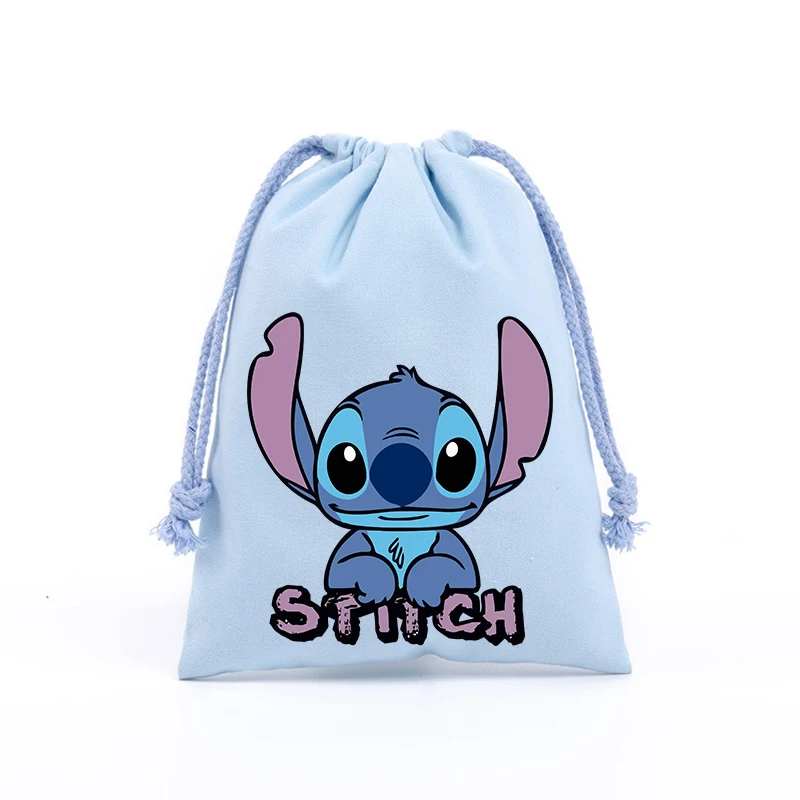 Stitch Disney Cute Gift Bag Drawstring Pockets Storage Bags Cartoon Drawstring SchoolBag Anime New Kids Birthday Kawaii Gifts