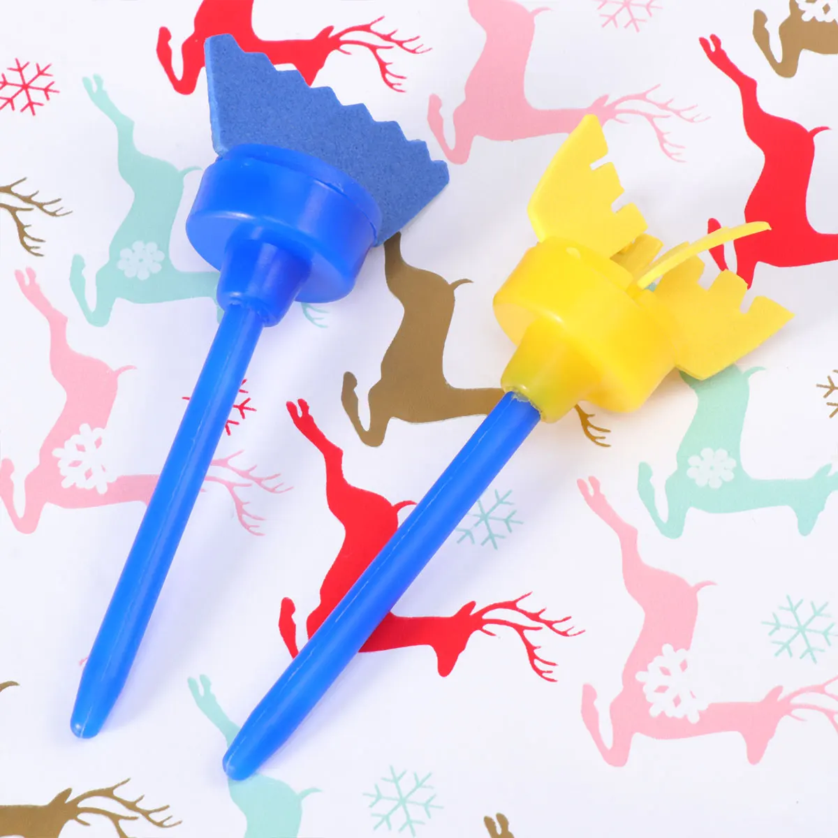 8 Pcs DIY Hand Tools Sponge Brush Roller Paint Brushes Rollers Painting Kit Kids