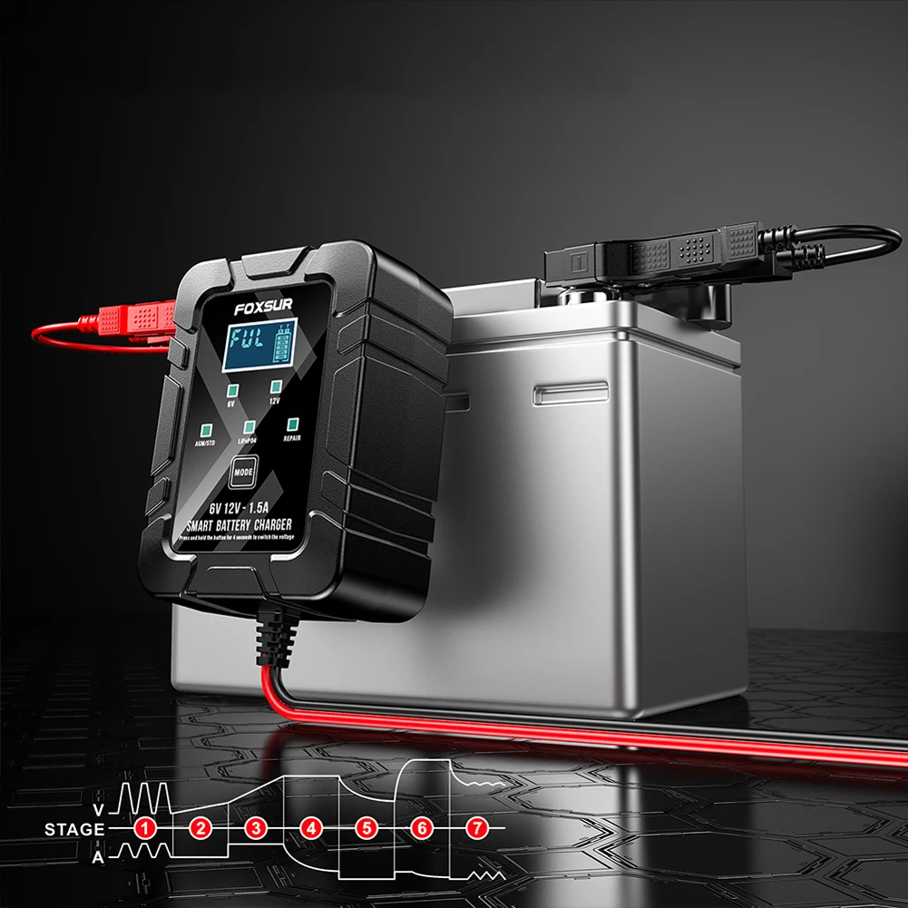 

6V 12V Smart Car Battery Maintainer Battery Trickle Charger Maintainer Automotive Battery Charger for RV Car Truck Motorcycle